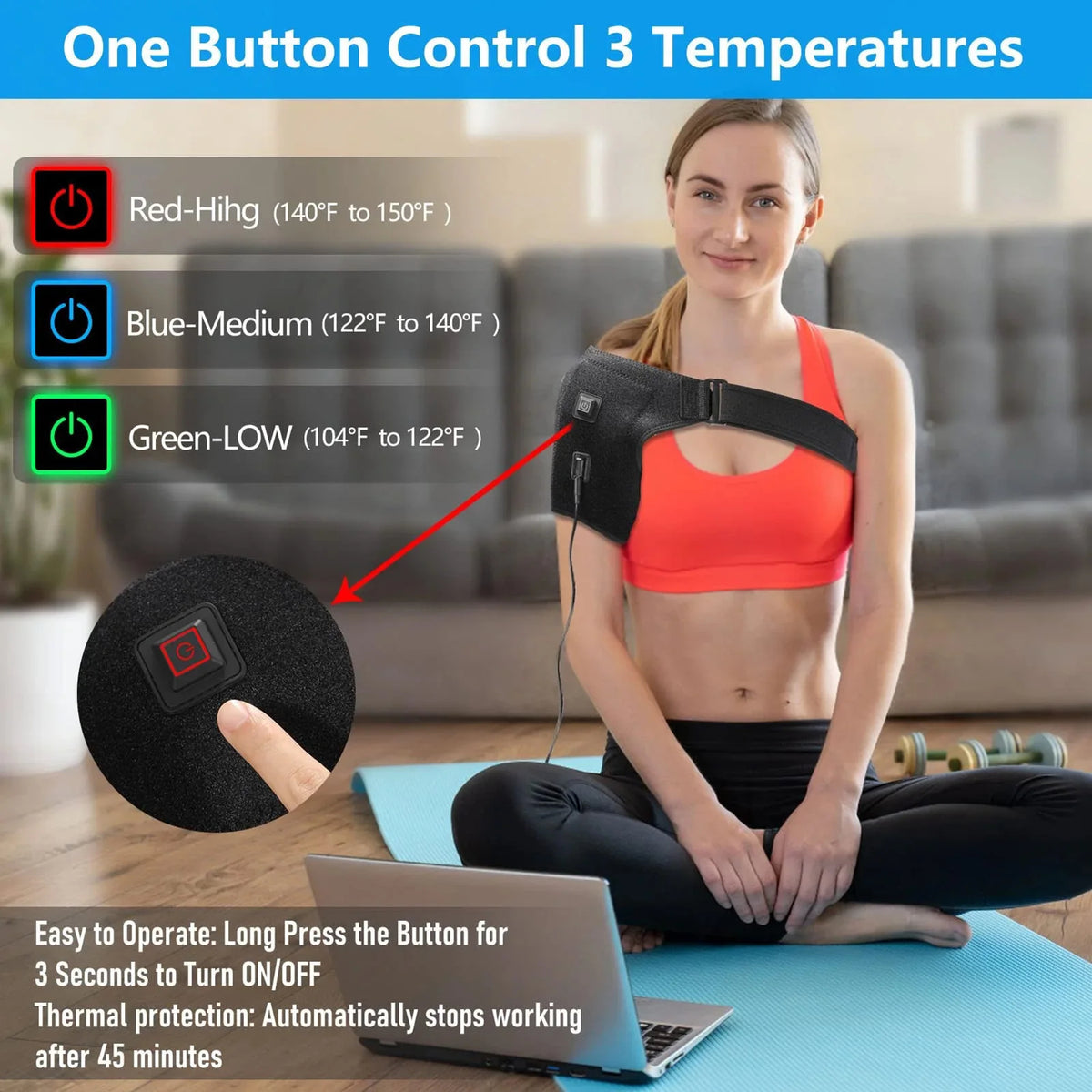 Fascia riscaldante USB per la spalla